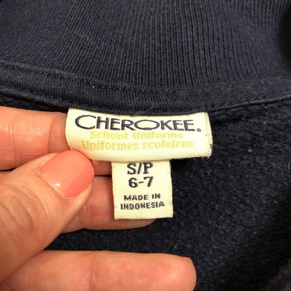 Navy blue school‎ uniform zipper jacket girls S 6-7 - Picture 2 of 2